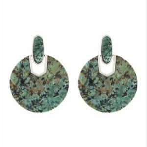 KENDRA SCOTT Didi Silver Statement Earrings in African Turquoise